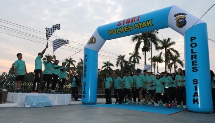 Green Policing Community Run, Polres Siak Ajak Warga Hidup Sehat dan Peduli Lingkungan