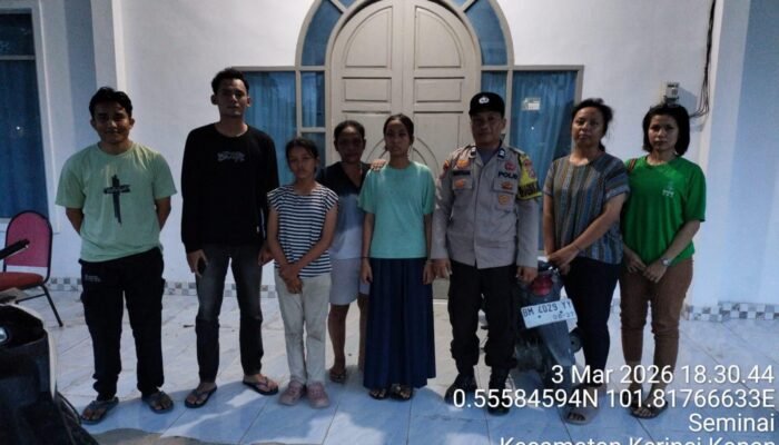 Gerak Cepat Respon Laporan Call Center 110 Polri, Polsek Lubuk Dalam Temukan Dua Anak Hilang di Sialang Palas