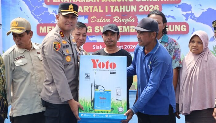 Polres Siak Tanam Jagung Serentak 48 Hektare, Dukung Program Swasembada Pangan