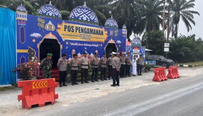 Ops Ketupat Lancang Kuning 2026, Polisi Pastikan Lalu Lintas di Exit Tol Kandis Utara Aman