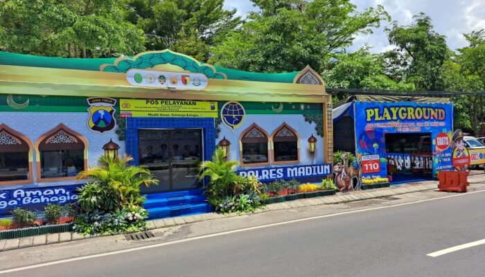 Maksimalkan Kenyamanan Pemudik, Polres Madiun Sediakan Fasilitas Playground hingga Bengkel Gratis