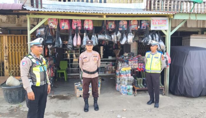 Personel Pos Pam Simpang TB Tandun Intensifkan Patroli, Situasi Lalu Lintas Aman dan Terkendali