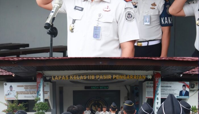 Pimpin Apel Pagi, Kalapas Pasir Pangarayan Berikan Penguatan Agenda Kedinasan kepada Seluruh Pegawai