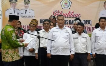 Bupati Herman Soroti Peran Paguyuban Saat Lantik GM Pujakesuma Inhil
