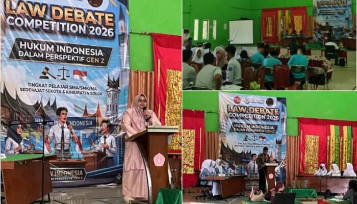 Rektor UMMY Solok Buka Helatan Akbar Law Debate Competition 2026 Hari Pertama, 8 Tim Pastikan Tempat di Babak Semifinal