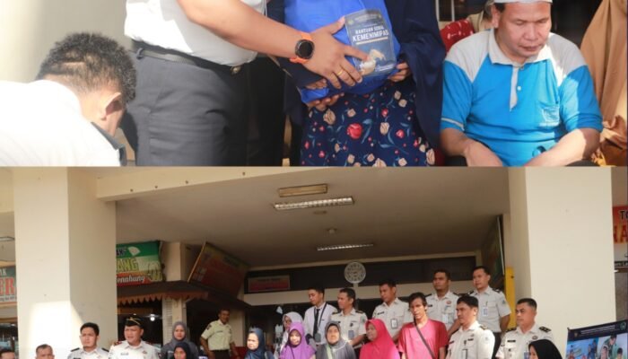 Wujud Kepedulian, Lapas Pasir Pangarayan Salurkan Bantuan Sosial kepada Masyarakat Sekitar