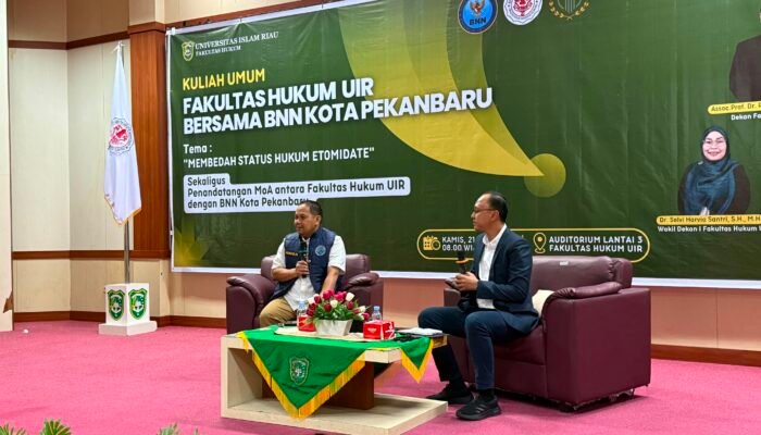 Kuliah Umum di UIR, Kepala BNNK Pekanbaru Bedah Status Hukum Etomidate dan Ancaman Narkoba Modern
