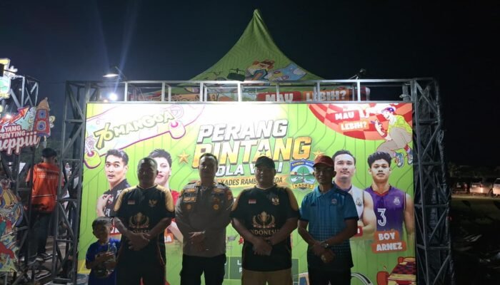 Ribuan Penonton Tumpah Ruah, Polsek Rambah Hilir Pastikan Turnamen Volleyball Berjalan Kondusif