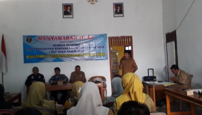 Cegah “Kuntet” Sejak Dini, Pemdes Girimulyo Jogorogo Gelar Musdes Rembug Stunting & Rancang Program 2027
