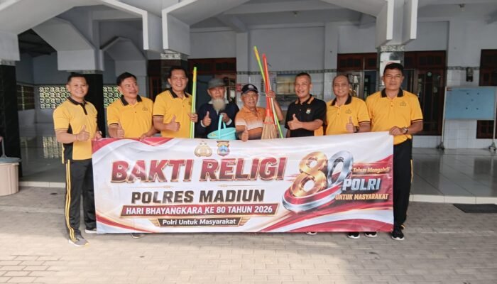 Sambut Hari Bhayangkara ke-80, Polres Madiun Gelar Bakti Religi Serentak di Sejumlah Tempat Ibadah