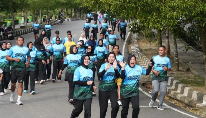 Sambut Hari Bhayangkara ke-80, Polres Rohul Dukung Riau Bhayangkara Run 2026 dan Gaungkan Semangat Green Policing