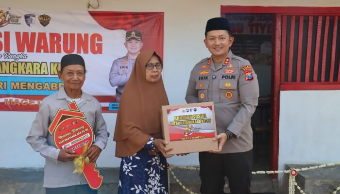 Polri Peduli, Kapolres Magetan Renovasi Warung Bu Tiyem, Wujud Nyata Bhayangkara Hadir untuk Masyarakat