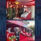 Kalapas Pasir Pangarayan Hadiri Upacara Penurunan Bendera HUT ke-81 Kemerdekaan RI di Kantor Bupati Rokan Hulu