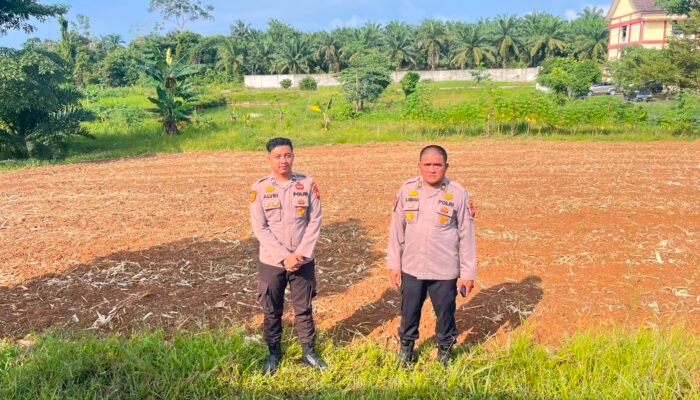 Dukung Ketahanan Pangan, Polres Rokan Hulu Cek Lahan 0,5 Hektare, Siapkan Penanaman Jagung Serentak Kuartal III