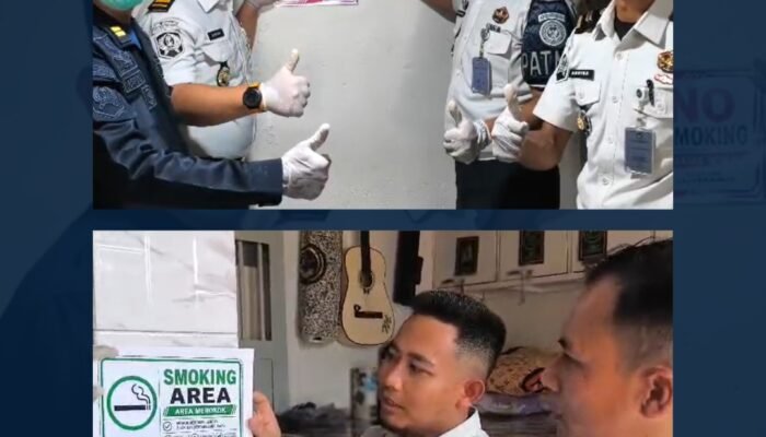 Mitigasi Kebakaran, Lapas Pasir Pangarayan Pasang Stiker “No Smoking” dan Tetapkan Smoking Area