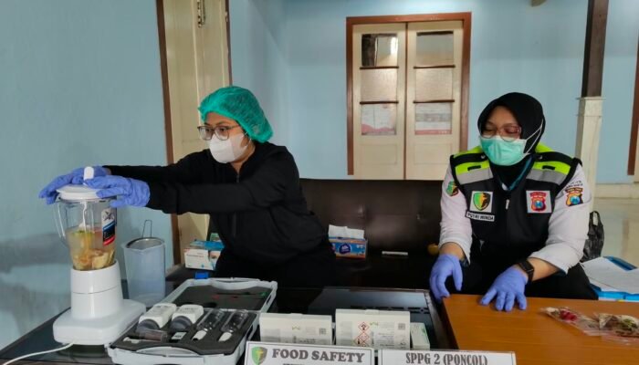 Pastikan Aman Sebelum Dibagikan, Sidokkes Rutin Periksa Food Safety Menu MBG Di SPPG Polres Magetan