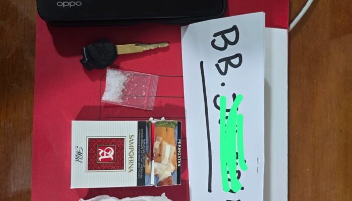 Gagalkan Transaksi Narkotika, Polsek Tandun Tangkap Dua Orang Pria dengan Barang Bukti 1,4 Gram Sabu