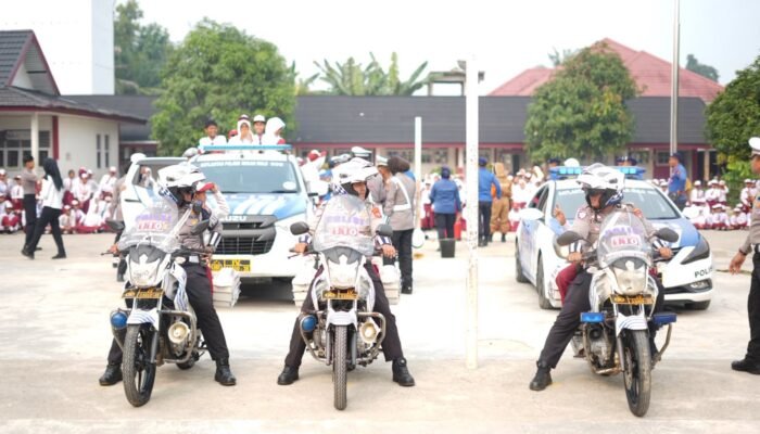 PJU dan Kapolsek Polres Rohul Serentak Turun ke Sekolah, Canangkan Green Policing dan Cegah Karhutla