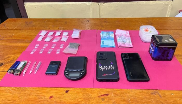 Polsek Kunto Darussalam Tangkap Pengedar Narkotika, Sita 33,45 Gram Sabu dan 3,53 Gram Ganja