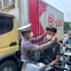 Cegah ISPA Akibat Kabut Asap, Satlantas Polres Rohul Turun ke Jalan Bagikan Masker