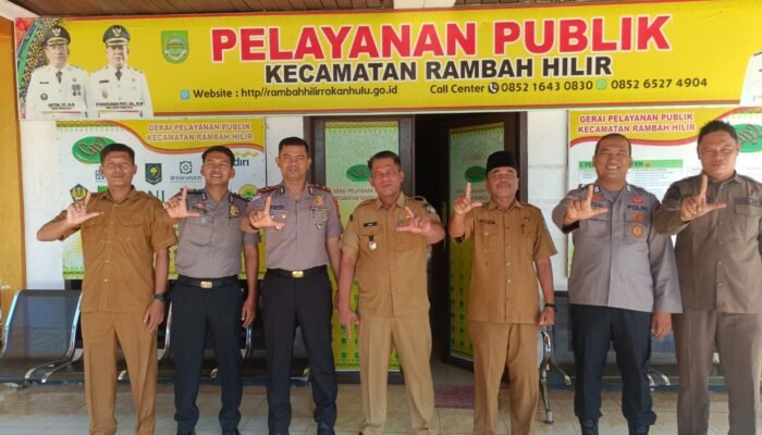 Polsek Rambah Hilir Perkuat Koordinasi Lintas Sektor Jaga Kamtibmas