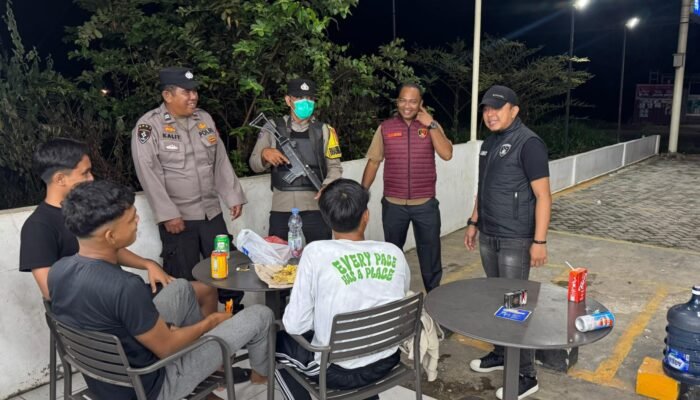 Patroli Malam Polsek Tambusai, Sisir Titik Rawan Antisipasi Gangguan Kamtibmas