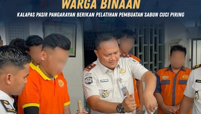 Tingkatkan Keterampilan Warga Binaan, Kalapas Pasir Pangarayan Berikan Pelatihan Pembuatan Sabun Cuci Piring