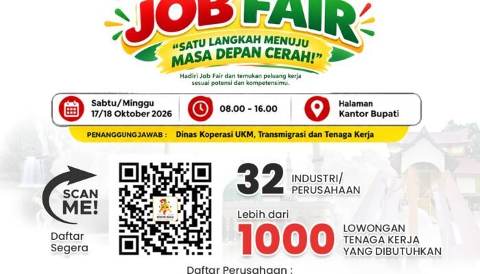 Job Fair Rohul 2026 Dibuka, Pendaftaran hingga 17 Oktober! Ini Syarat dan Cara Daftarnya