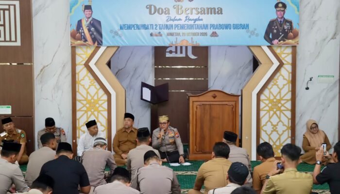 Peringati 2 Tahun Pemerintahan Prabowo-Gibran, Polres Magetan Gelar Doa Bersama