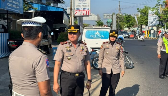 Kapolres Magetan Turun ke Jalan, Pastikan Gatur Pagi Berjalan Optimal demi Keselamatan Warga dan Pelajar